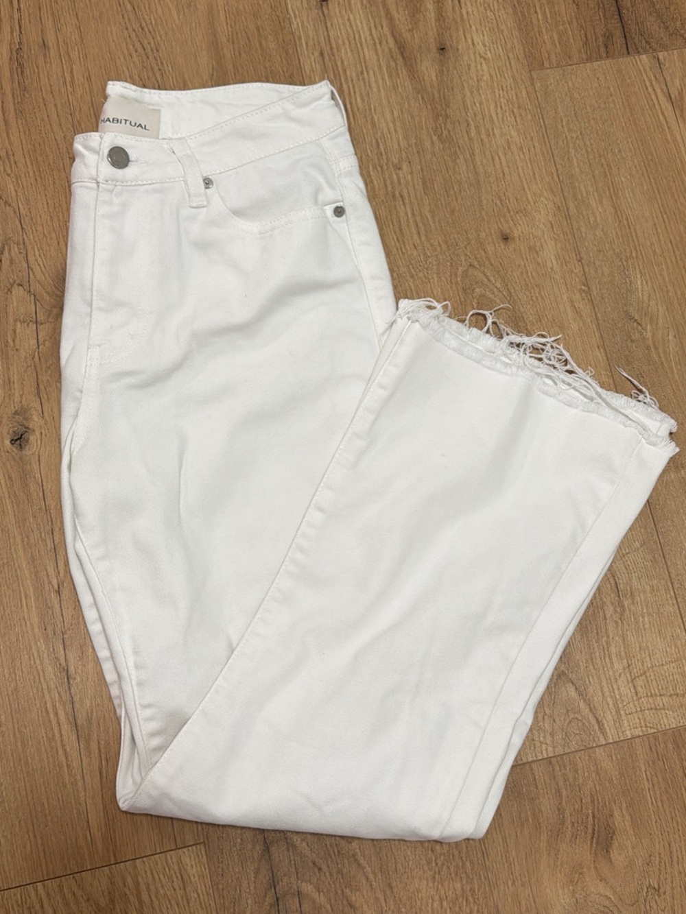Habitual white flair denim